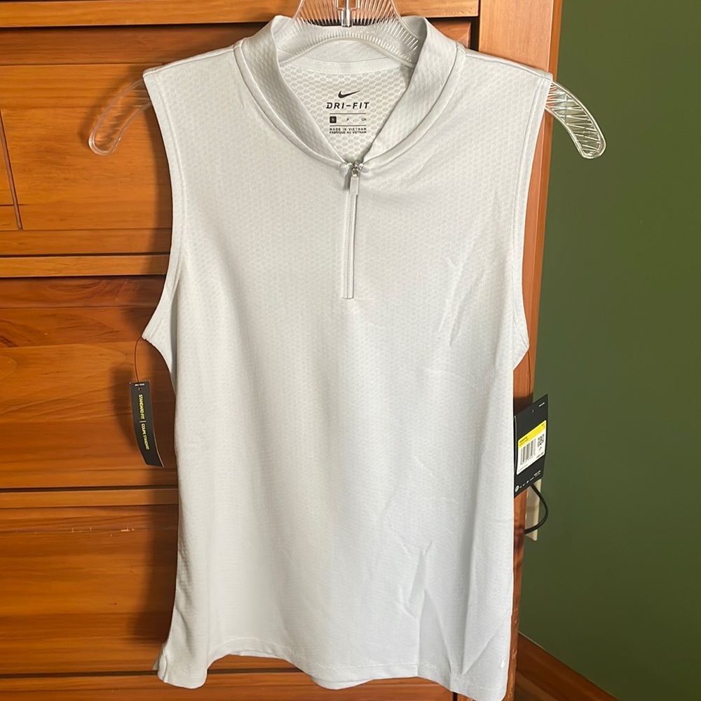 Nike 1/4 zip sleeveless polo NWT size S